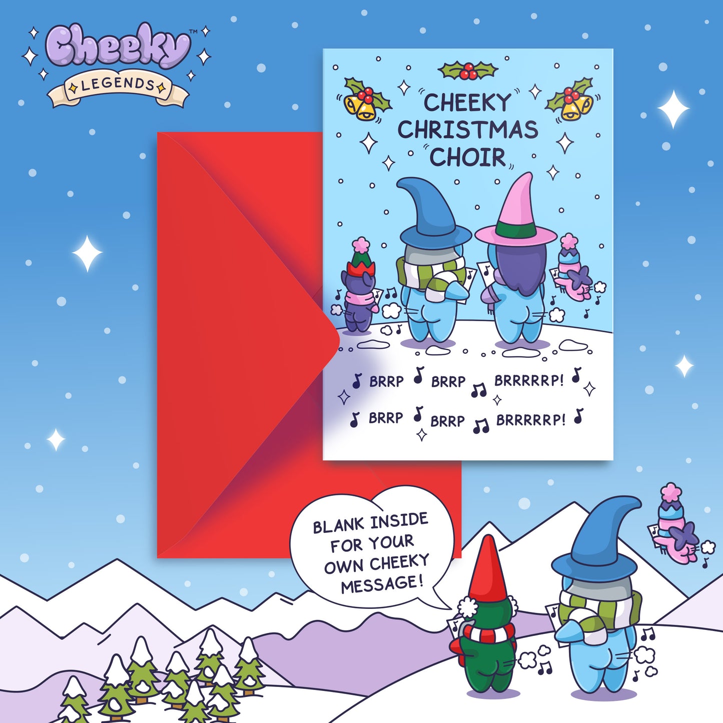 Cheeky Choir - Funny Christmas Card- Farting Festive Tunes