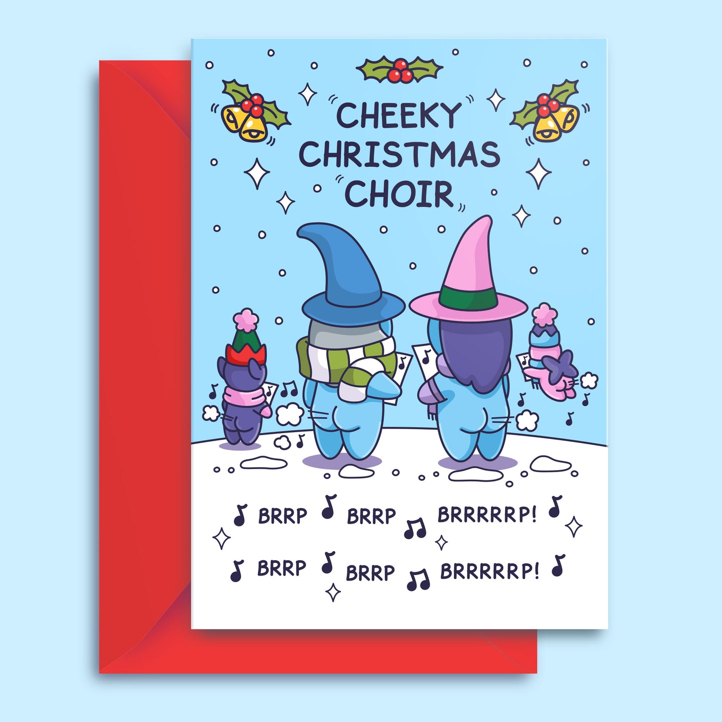 Cheeky Choir - Funny Christmas Card- Farting Festive Tunes