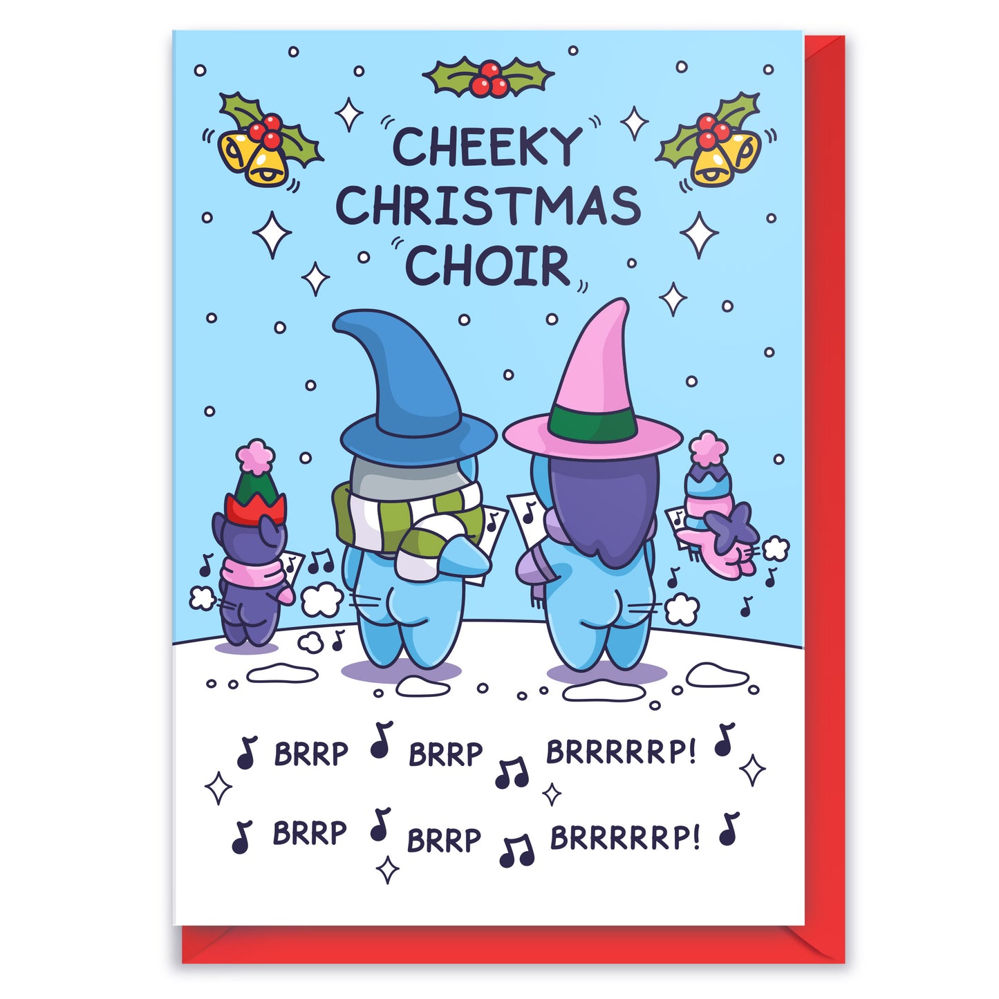 Cheeky Choir - Funny Christmas Card- Farting Festive Tunes