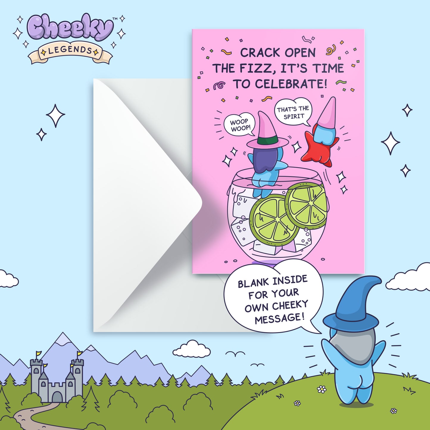 Crack Open The Fizz - Funny Birthday Card - For Her
