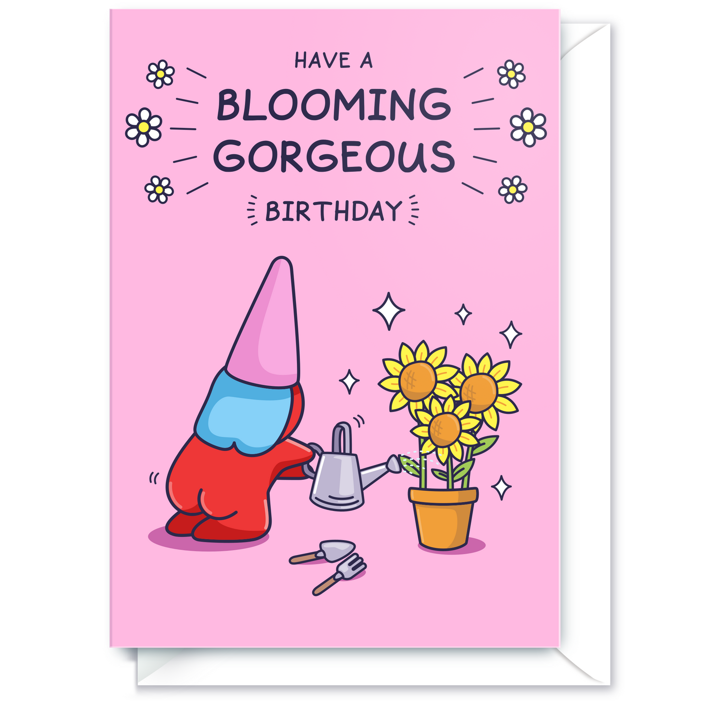 Cute Birthday Card - For Her - Blooming Gorgeous Flowers
