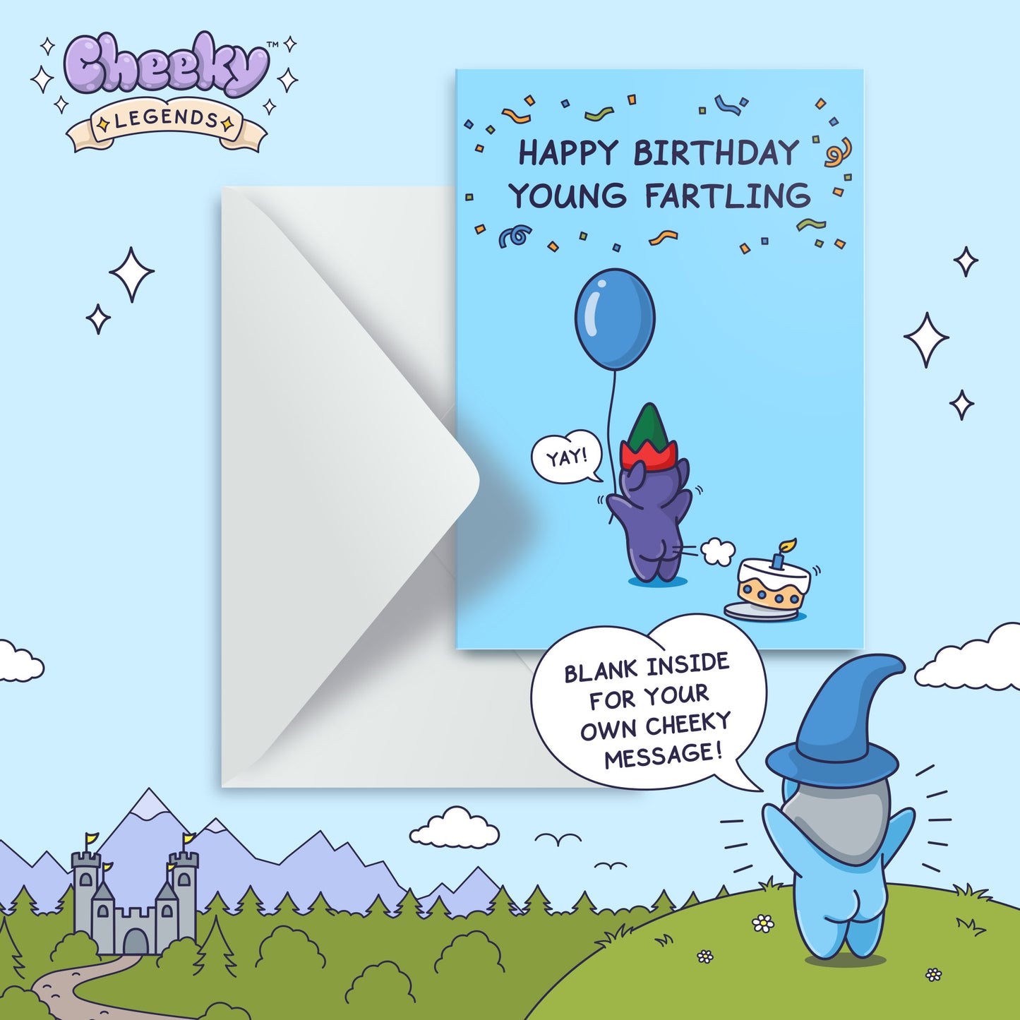 Funny Birthday Card for Boy - Young Fartling - Cheeky Elf