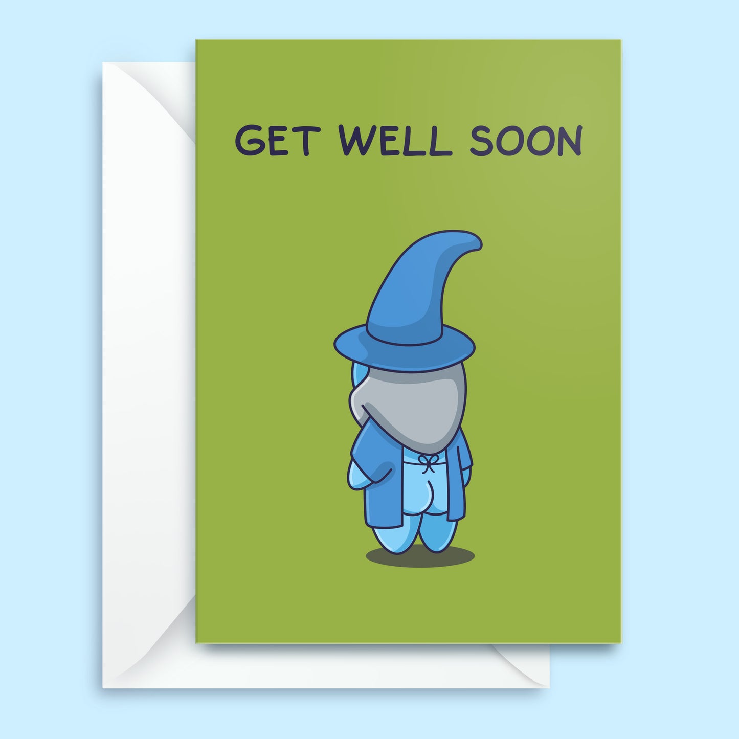 Funny Get Well Soon Card - Cheeky Wizard