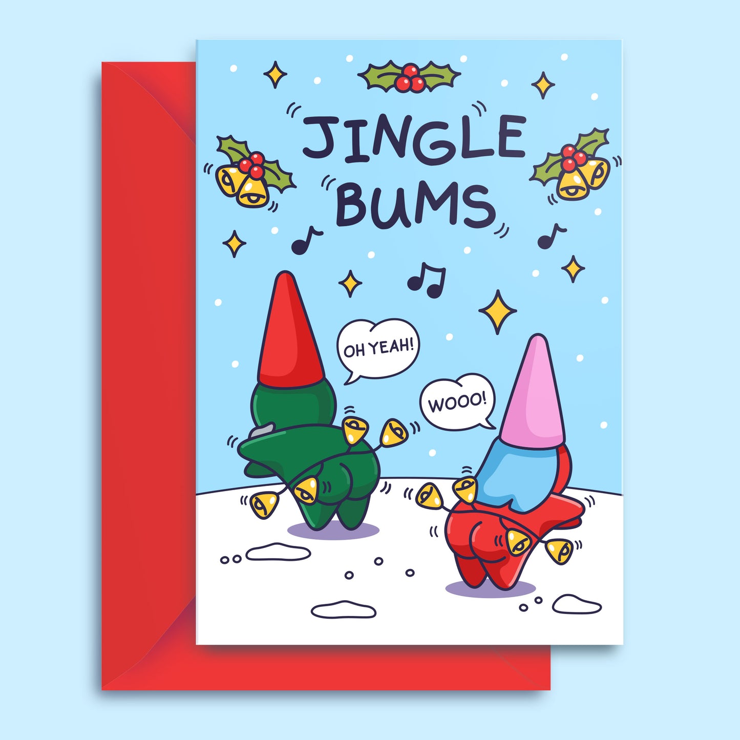 Jingle Bums - Funny Christmas Card - For Him or Her