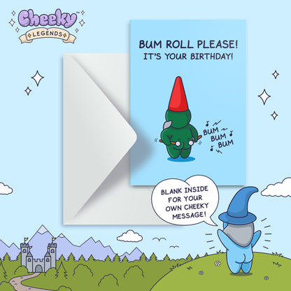 Bum Roll Please - Funny Birthday Card - For Him