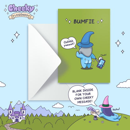 Bumfie - Funny Birthday Card - Cheeky Wizard