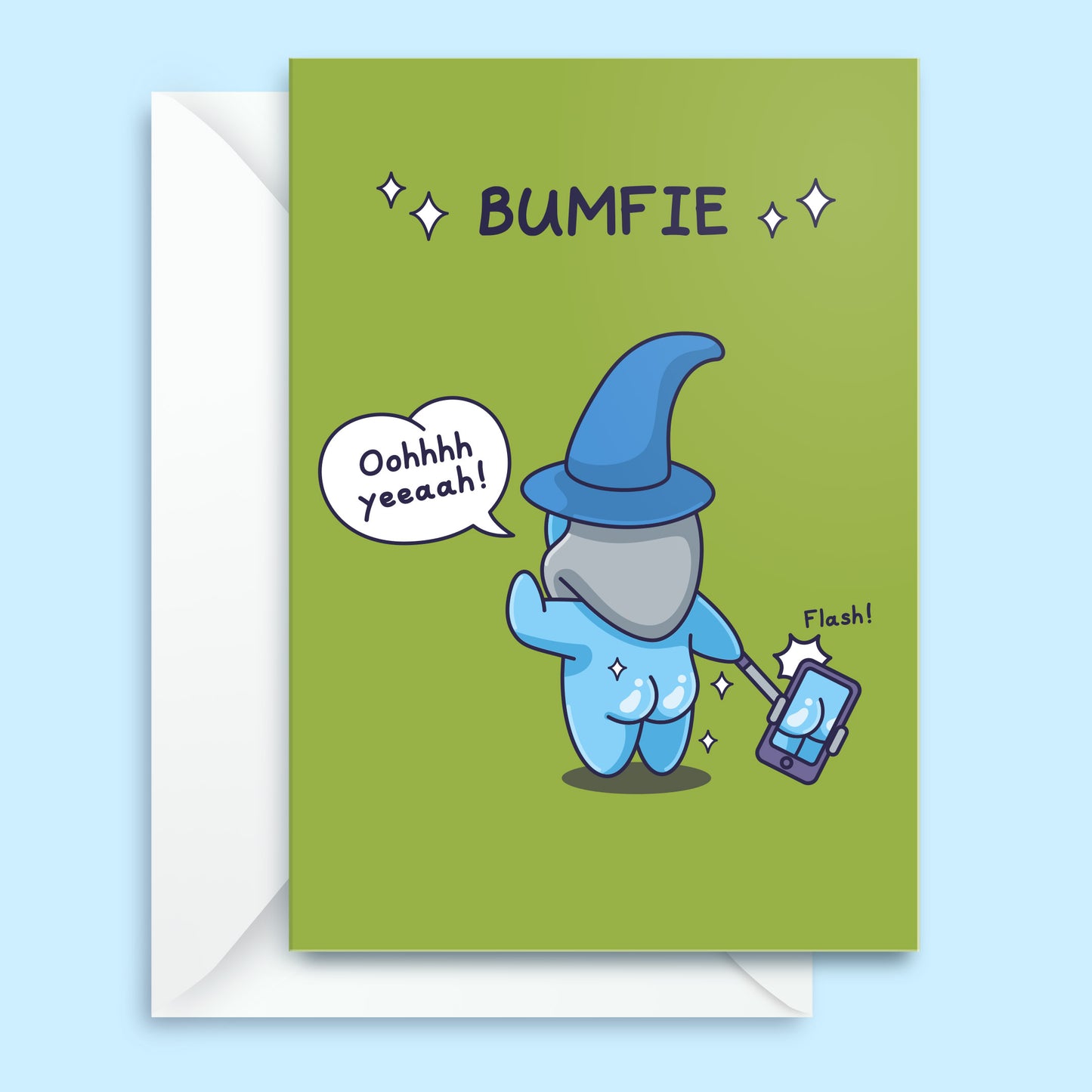 Bumfie - Funny Birthday Card - Cheeky Wizard