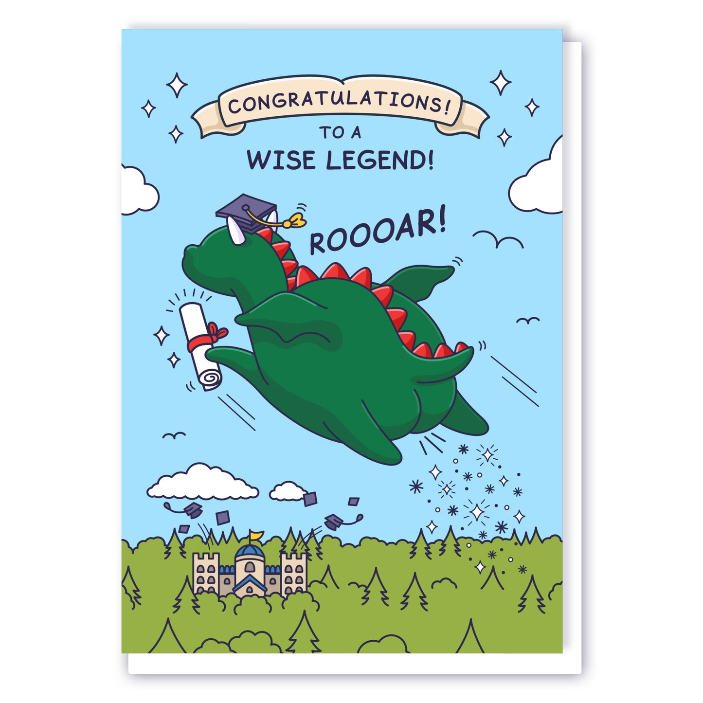 Cheeky Legends Dragon Graduation Humour Card