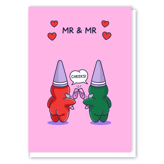 Cheeky Gnomes Mr & Mr Wedding Card