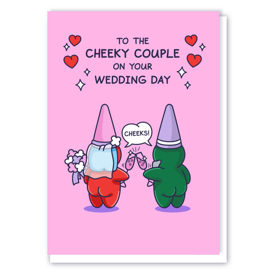 Cheeky Gnomes Wedding Card