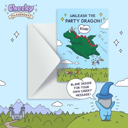 Farty Party Dragon - Funny Birthday Card