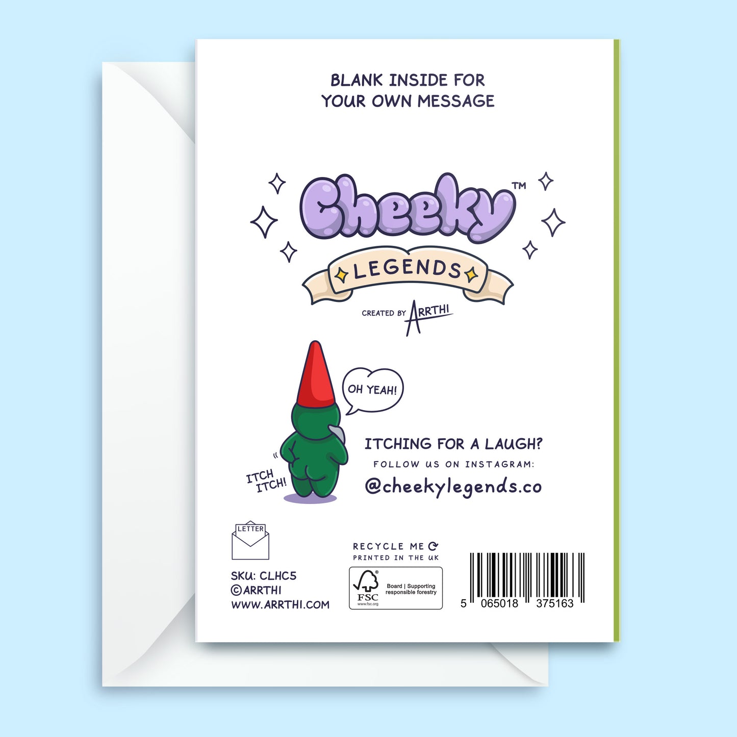 Funny Blank Card - Bumcyclopedia Volume 1 - Cheeky Legends