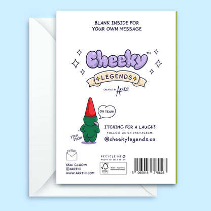 Funny Leaving Card - Bum-wiedersehen - Cheeky Legends Gnome