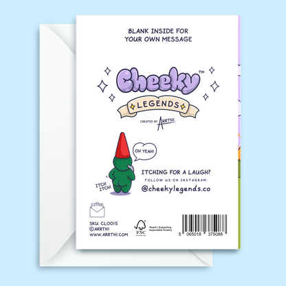 Gnome Sweet Gnome - Cute New Home Card - Cheeky Garden Couple