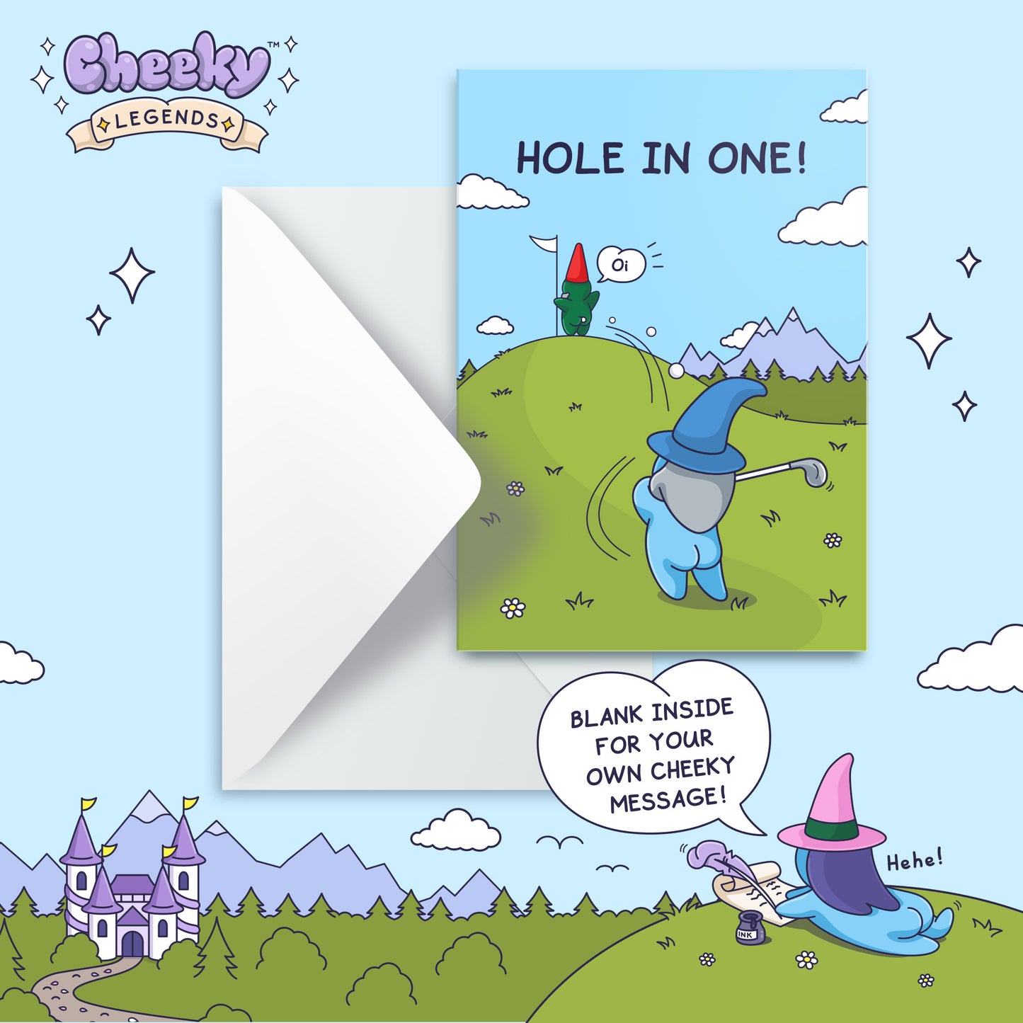 Hole In One Golf Card - Funny Card for Him - Birthday Card, Fathers Day Card - Cheeky Legends