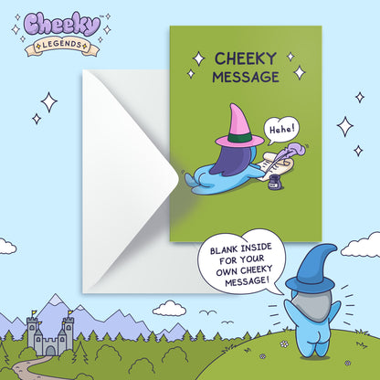 Just to Say Card - Cheeky Message - Cute Witch