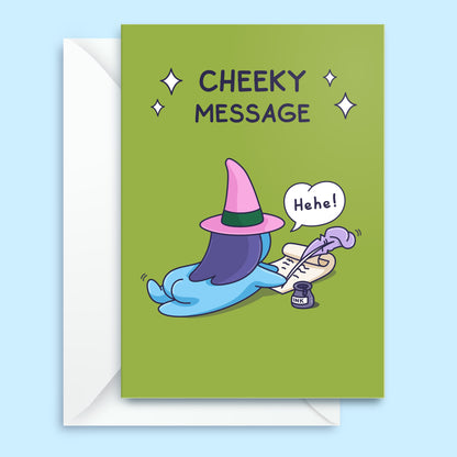 Just to Say Card - Cheeky Message - Cute Witch