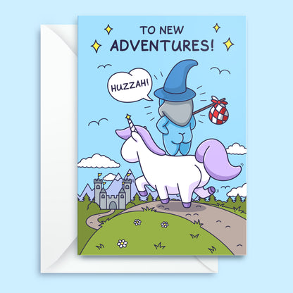 New Adventure Card - Funny Leaving Card, Goodbye Card, New Start, New Chapter