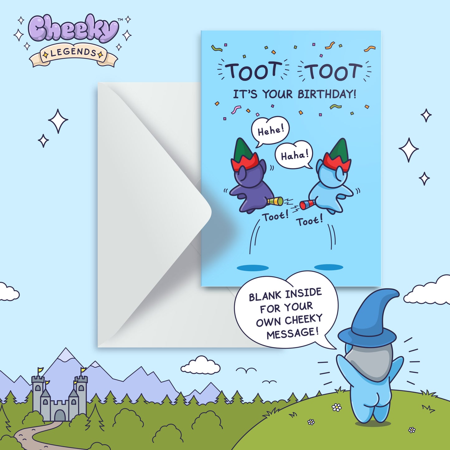 Toot Toot - Funny Birthday Card For Kids - Cheeky Elves