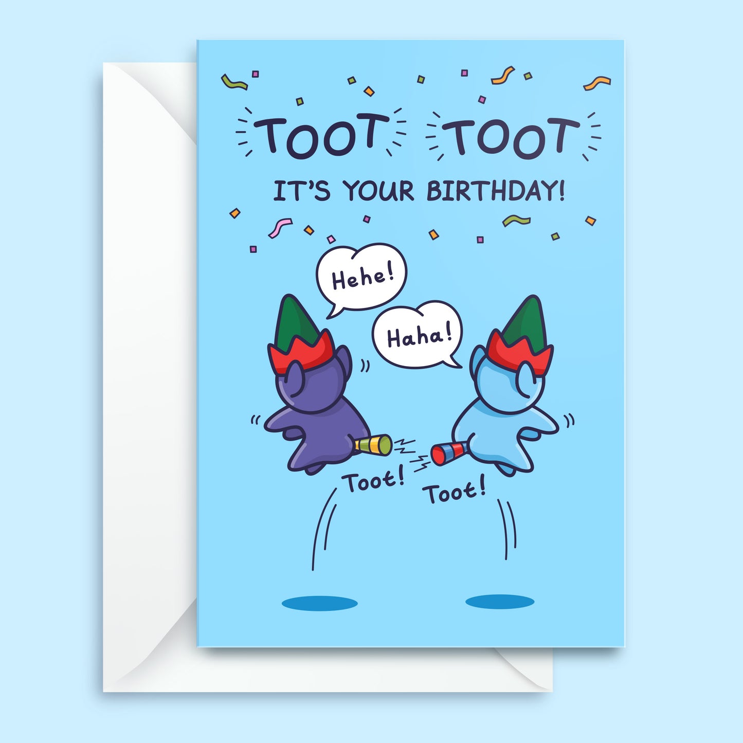 Toot Toot - Funny Birthday Card For Kids - Cheeky Elves