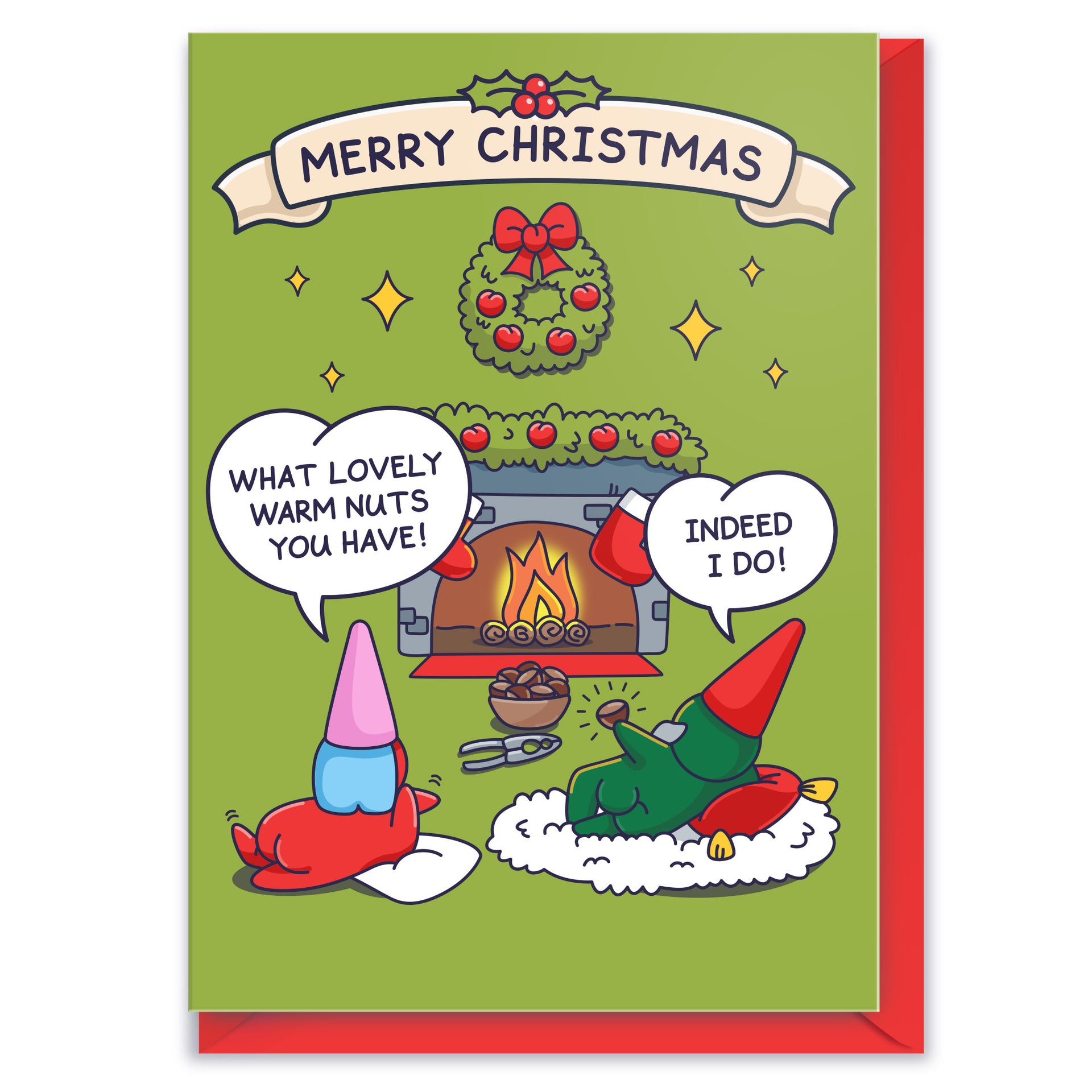 Squirrel Christmas Nuts Holiday Card | Zazzle