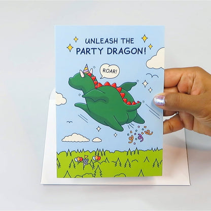 Farty Party Dragon - Funny Birthday Card
