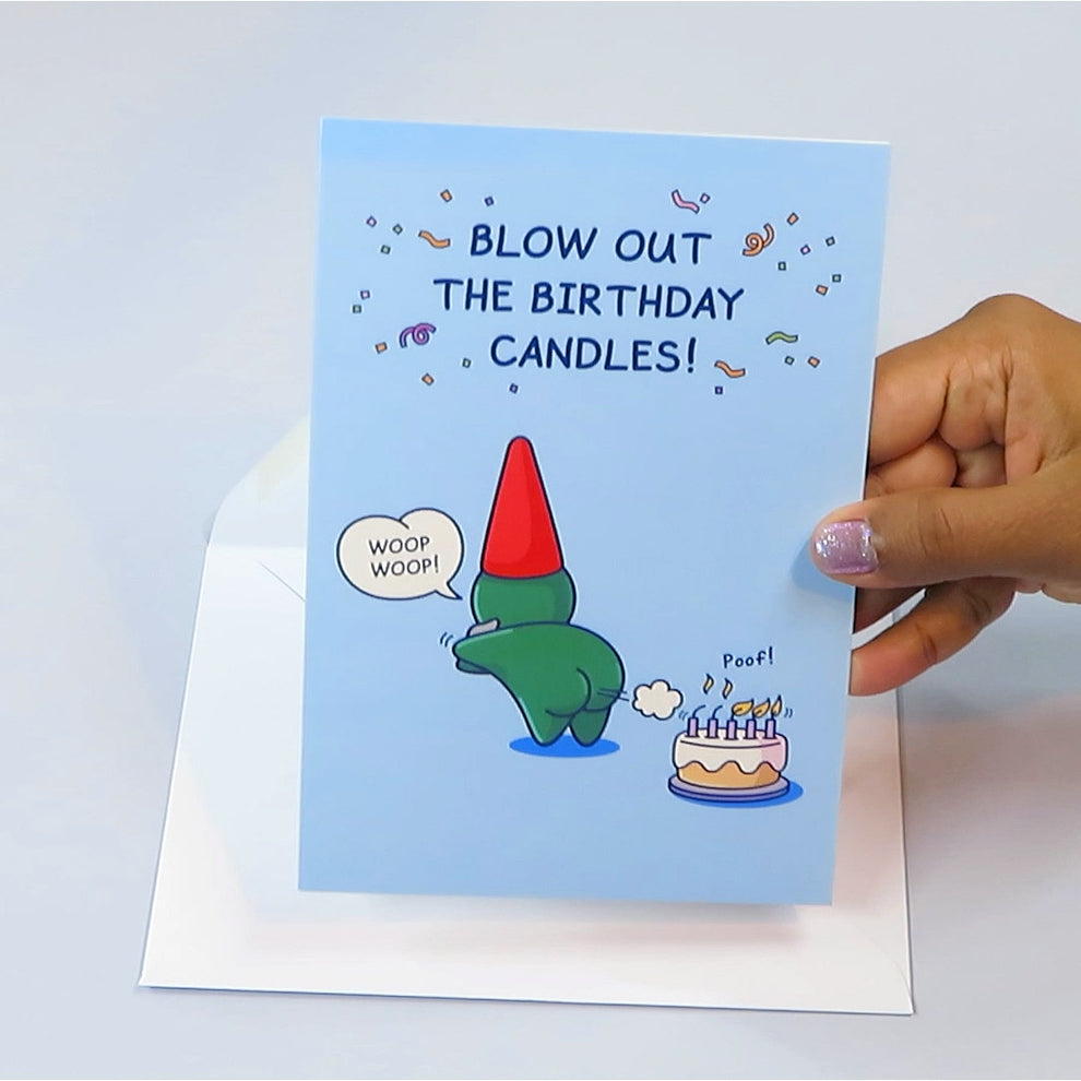 Funny Birthday Card - For Him - Blow Out the Birthday Candles – Arrthi