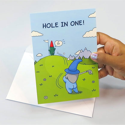 Hole In One Golf Card - Funny Card for Him - Birthday Card, Fathers Day Card - Cheeky Legends
