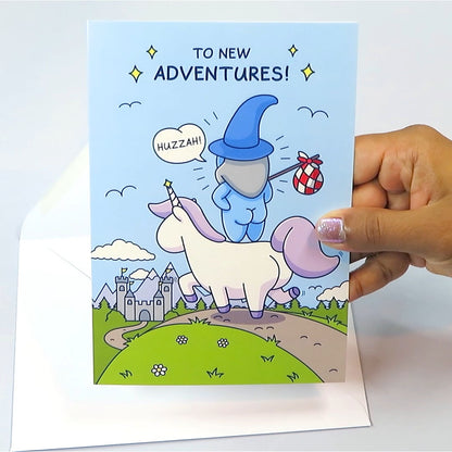 New Adventure Card - Funny Leaving Card, Goodbye Card, New Start, New Chapter